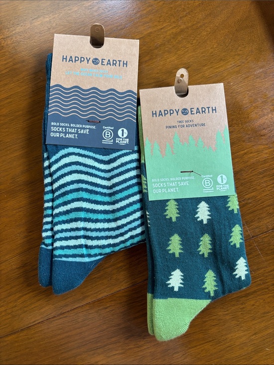 Happy Earth Accessories - Two Pairs of Happy Earth Socks